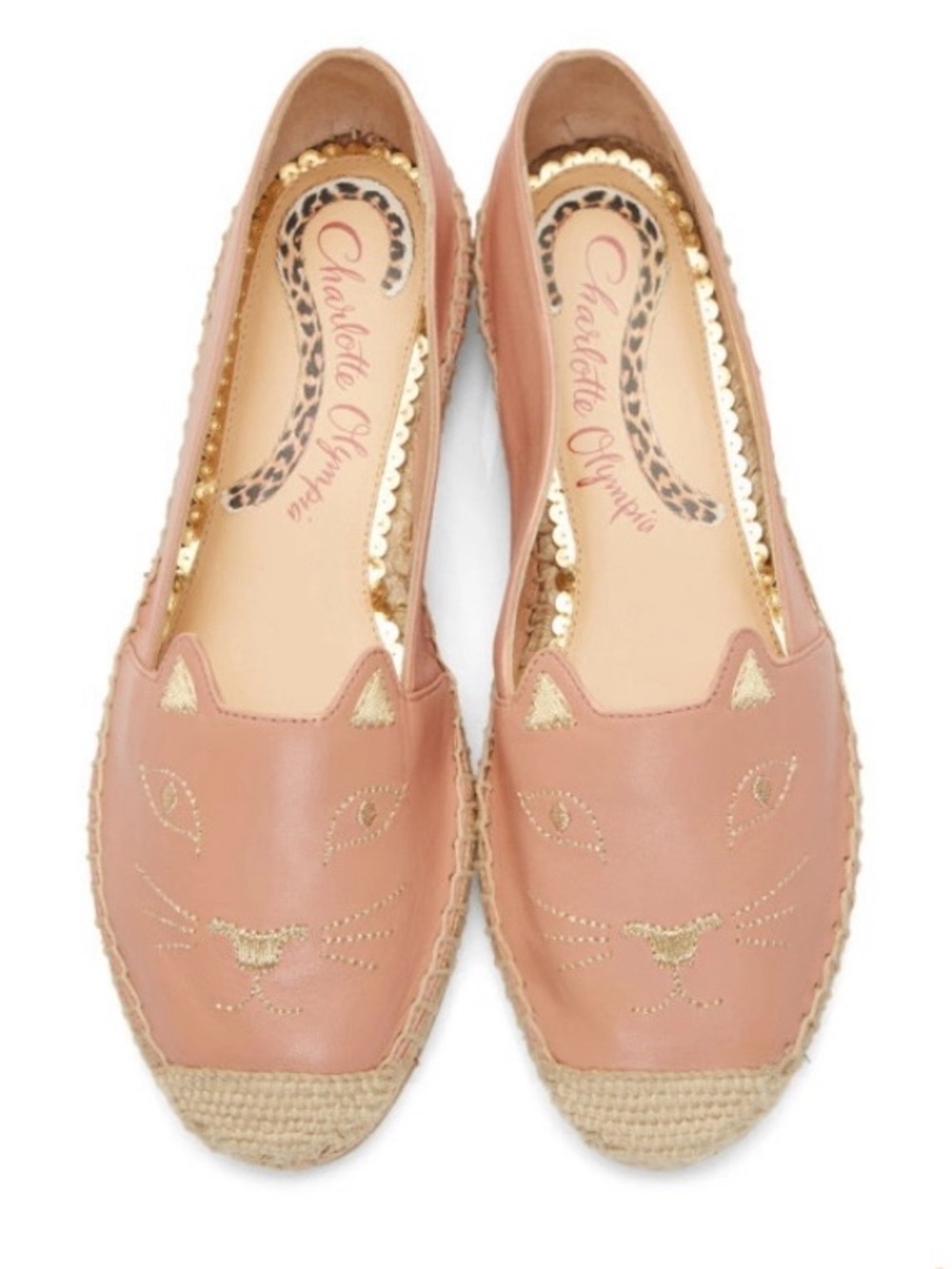 Charlotte Olympia Pink Kitty Espadrilles